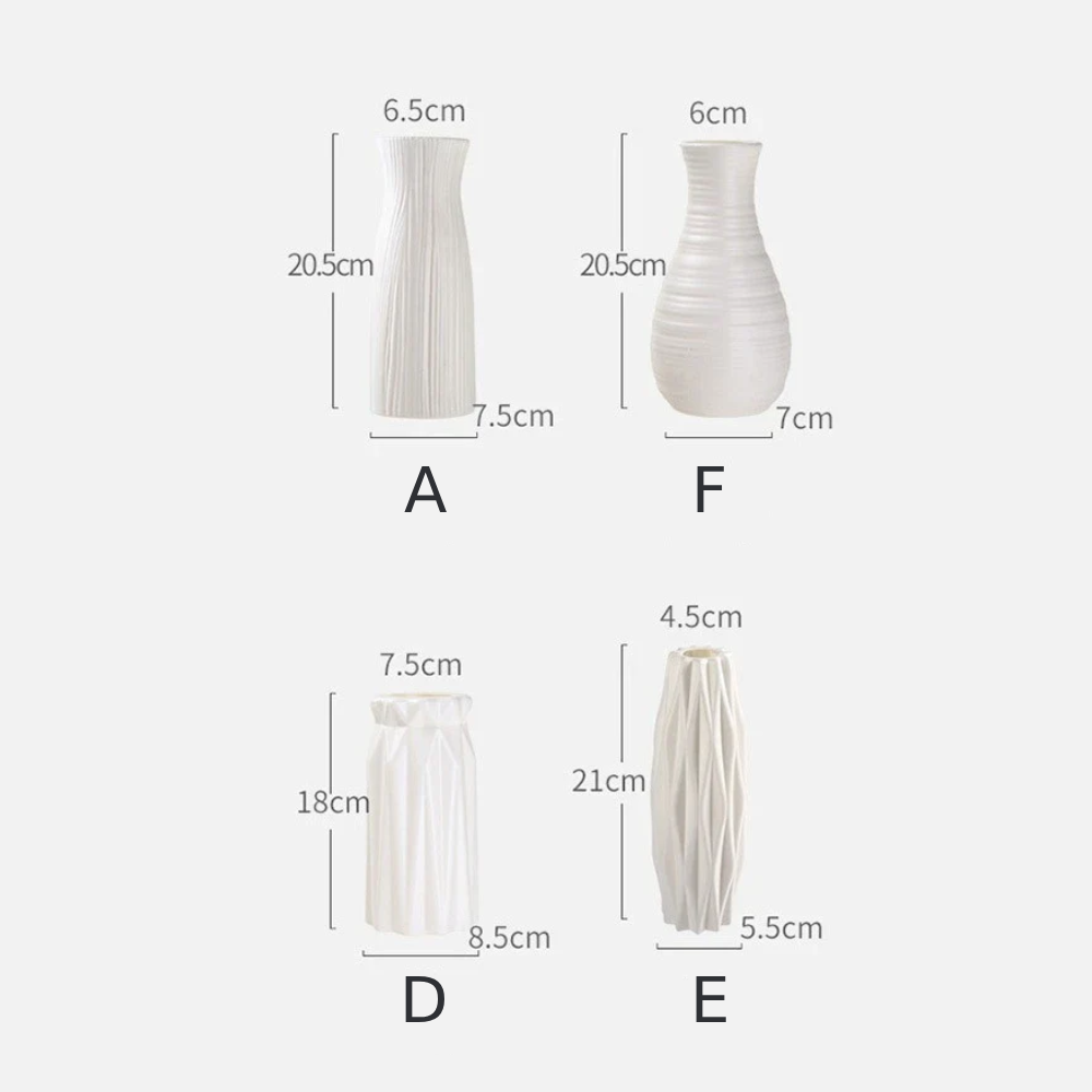 Vaso Decorativo Nórdico de Plástico