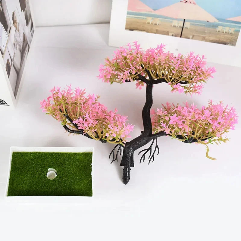 Bonsai Artificial Pequeno em Vaso