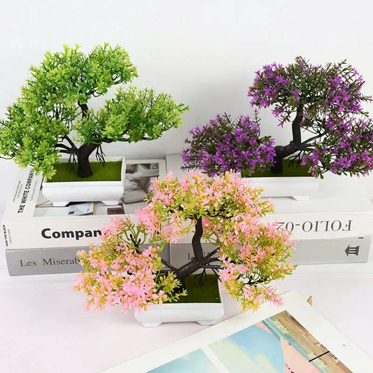 Bonsai Artificial Pequeno em Vaso